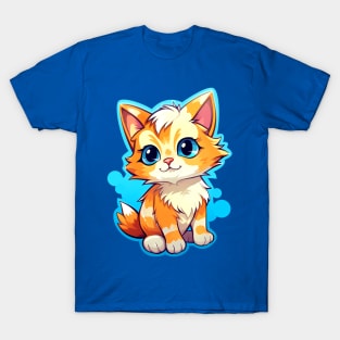 Cute kitten, kawaii cartoon style T-Shirt